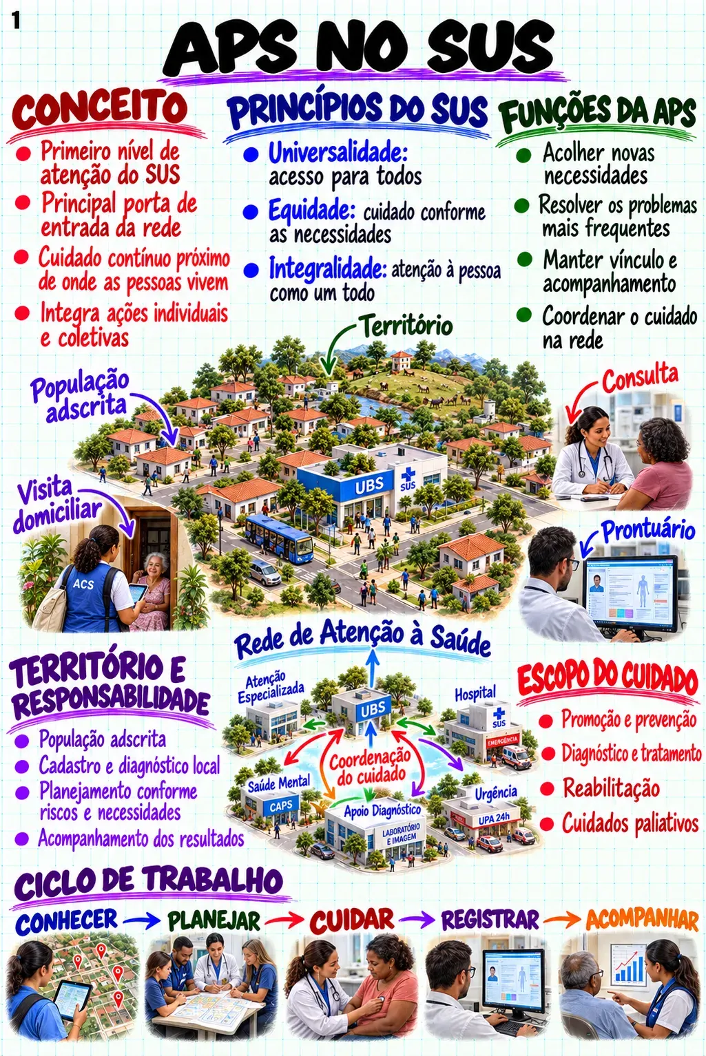 Mapa visual da Atenção Primária à Saúde